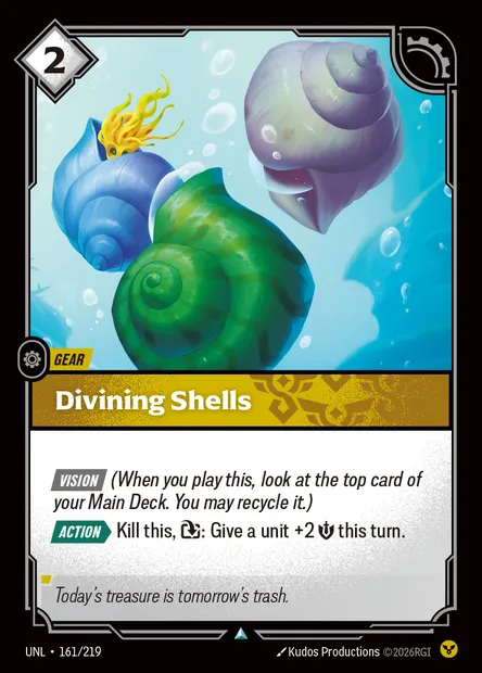 Divining Shells, Riftbound card UNL 161 — Unleashed set