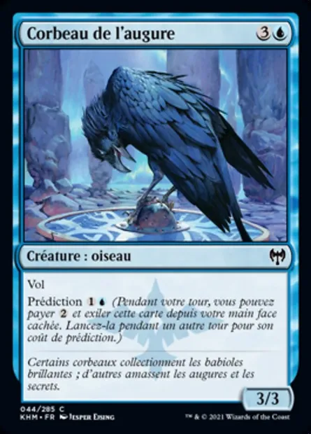Corbeau de l'augure, carte Magic KHM 44 — extension Kaldheim