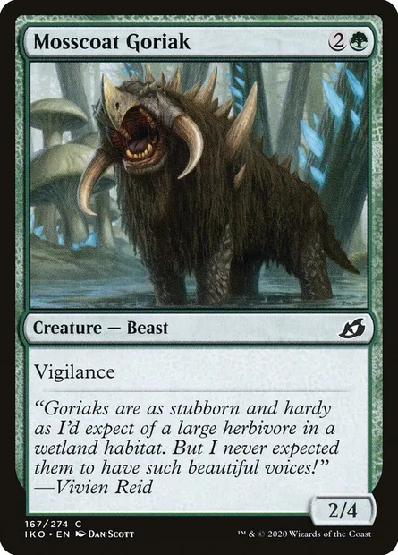 Mosscoat Goriak, Magic card IKO 167 — Ikoria: Lair of Behemoths set