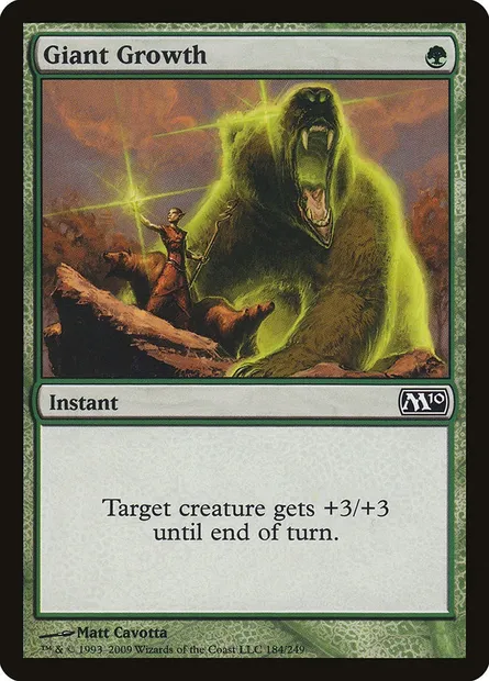 Giant Growth, Magic card M10 184 — Magic 2010 set