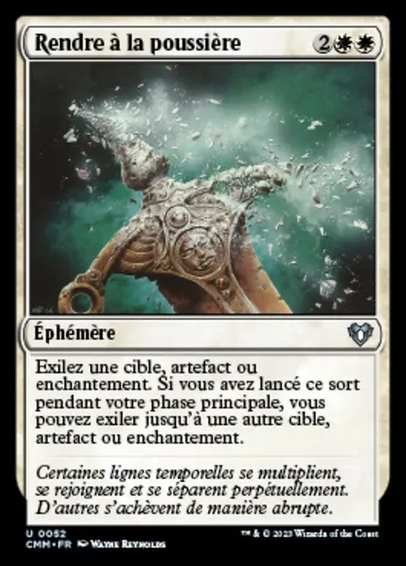 Rendre à la poussière, carte Magic CMM 52 — extension Commander Masters