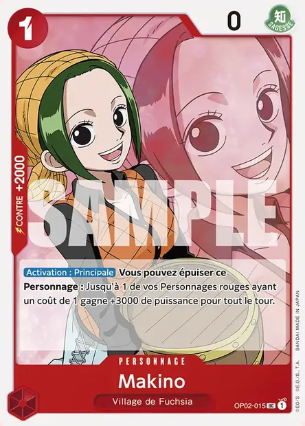 Makino, carte One Piece OP02-015 — extension PARAMOUNT WAR