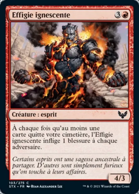 Effigie ignescente, carte Magic STX 103 — extension Strixhaven: l'Académie des Mages