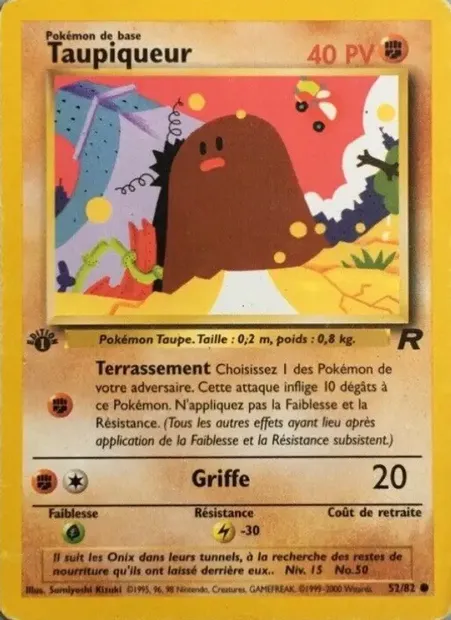 Taupiqueur, carte Pokémon TR 52 — extension Team Rocket