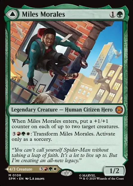 Miles Morales // Ultimate Spider-Man, Magic card SPM 108 — Marvel's Spider-Man set