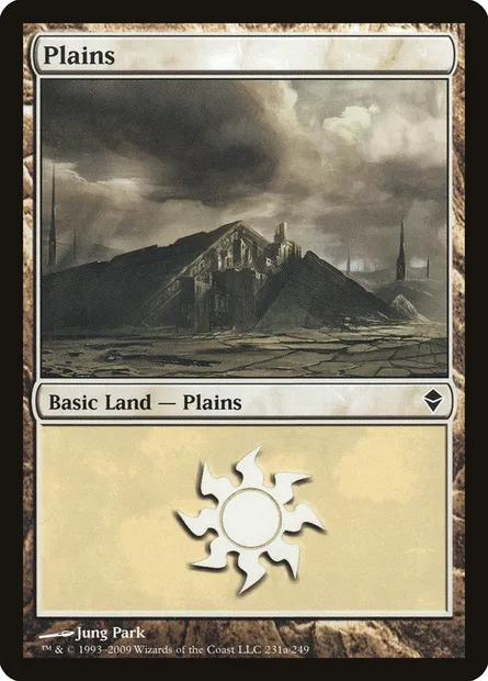 Plains, Magic card ZEN 231a — Zendikar set