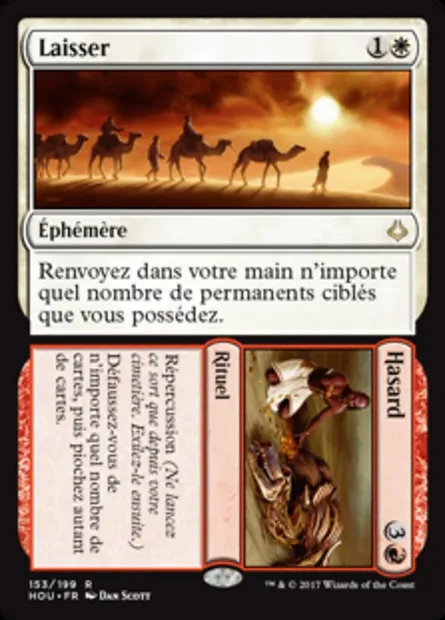 Laisser // Hasard, carte Magic HOU 153 — extension L’âge de la destruction