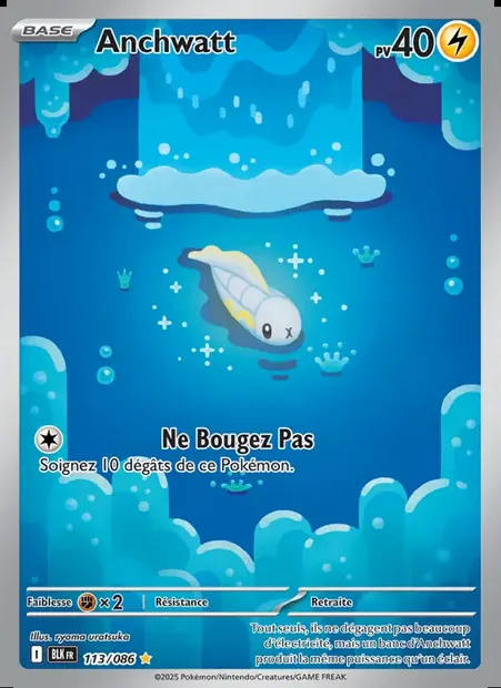 Anchwatt, carte Pokémon BLK 113 — extension Foudre Noire