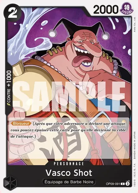 Vasco Shot, carte One Piece OP09-091 — extension LES NOUVEAUX EMPEREURS