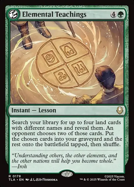 Elemental Teachings, Magic card TLA 178 — Avatar: The Last Airbender set