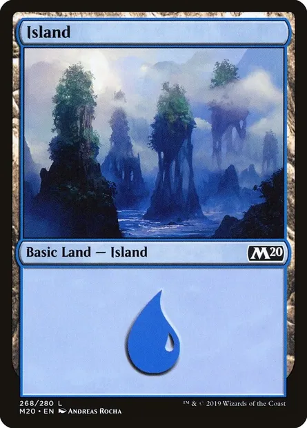 Island, Magic card M20 268 — Core Set 2020 set