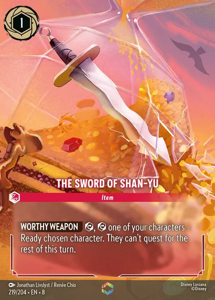 The Sword of Shan-Yu, Disney Lorcana card CH8-219 — The Reign of Jafar set