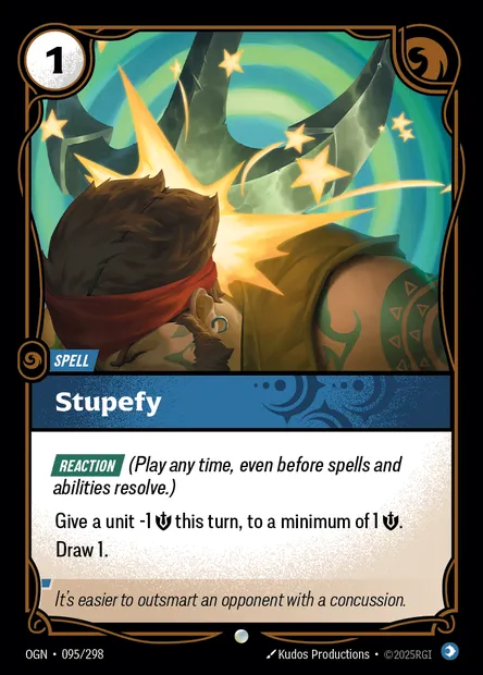 Stupefy, Riftbound card OGN 095 — Origins set