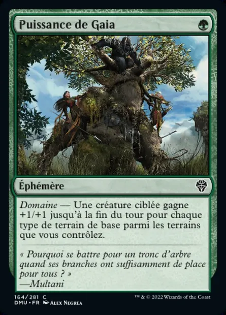 Puissance de Gaia, carte Magic DMU 164 — extension Dominaria Uni
