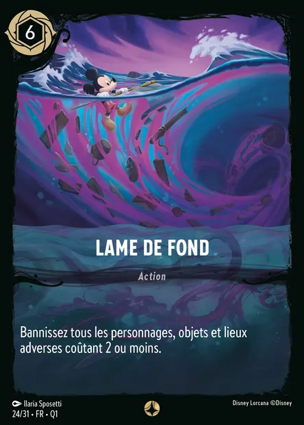 Lame de Fond, carte Disney Lorcana Q1-024 — extension Quête des Illumineurs - Menace des profondeurs