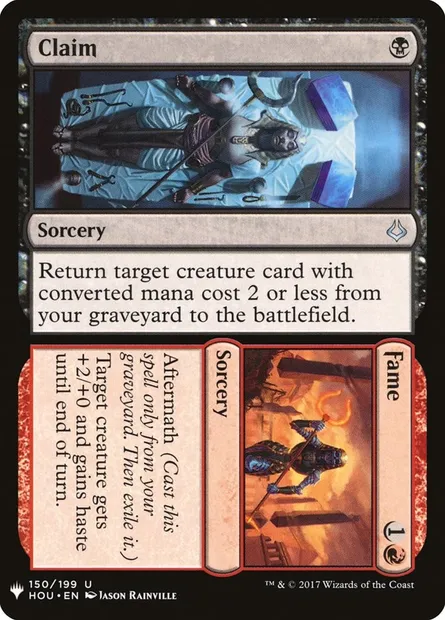 Claim // Fame, Magic card PLST HOU-150 — The List set