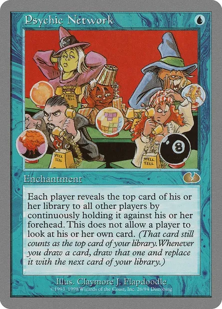 Psychic Network, carte Magic UGL 26 — extension Unglued