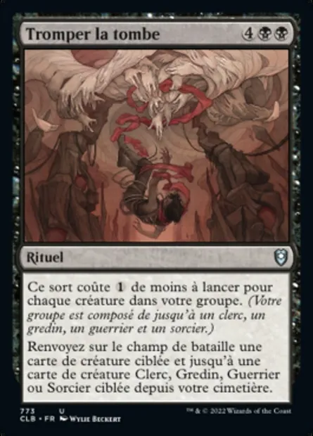Tromper la tombe, carte Magic CLB 773 — extension Commander Légendes : la bataille de la Porte de Baldur