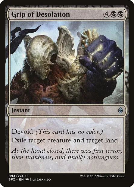 Grip of Desolation, Magic card BFZ 94 — Battle for Zendikar set