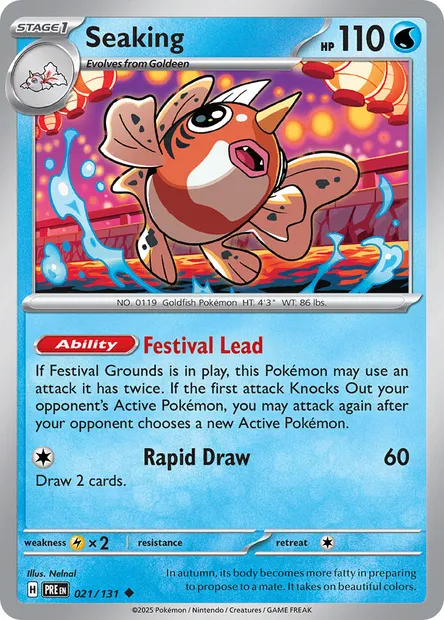 Seaking, Pokémon card PRE 021 — Prismatic Evolutions set