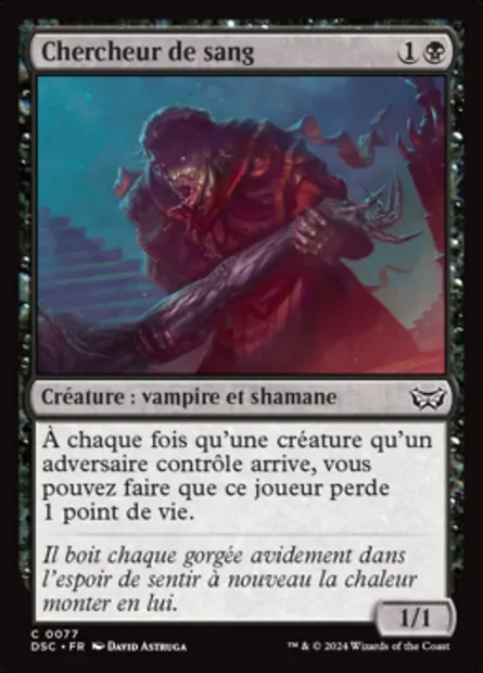 Chercheur de sang, carte Magic DSC 77 — extension Duskmourn: House of Horror Commander
