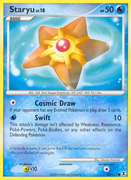 Staryu, Pokémon card RR 83 — Rising Rivals set