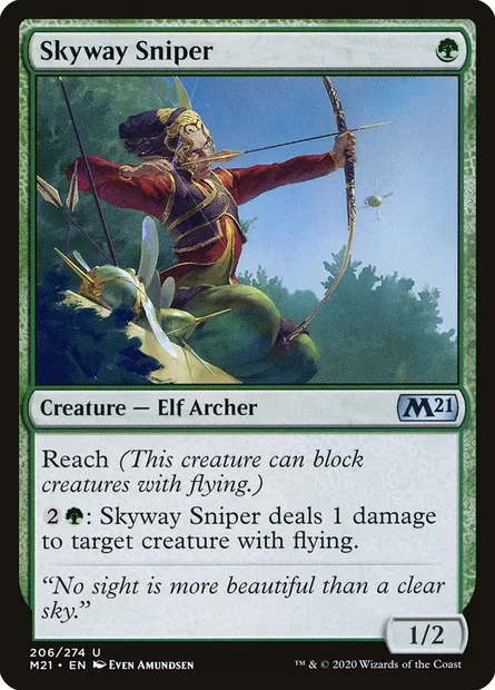 Skyway Sniper, Magic card M21 206 — Core Set 2021 set
