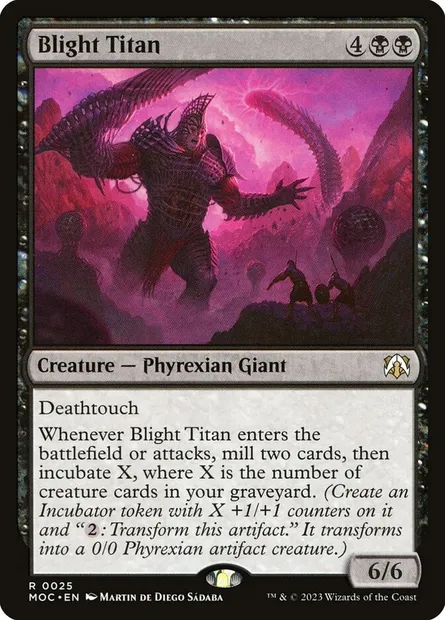 Blight Titan, Magic card MOC 25 — March of the Machine Commander set