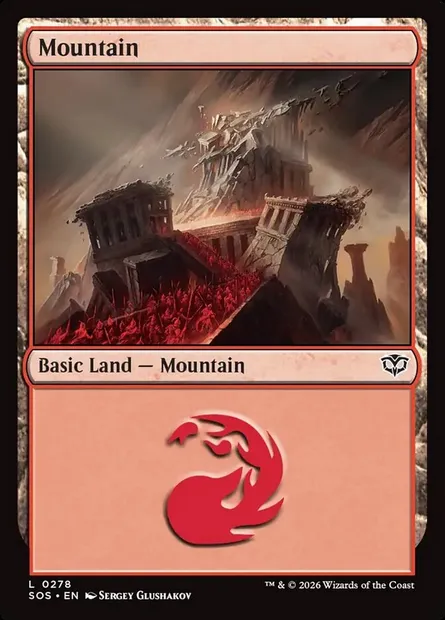 Mountain, Magic card SOS 278 — Secrets of Strixhaven set