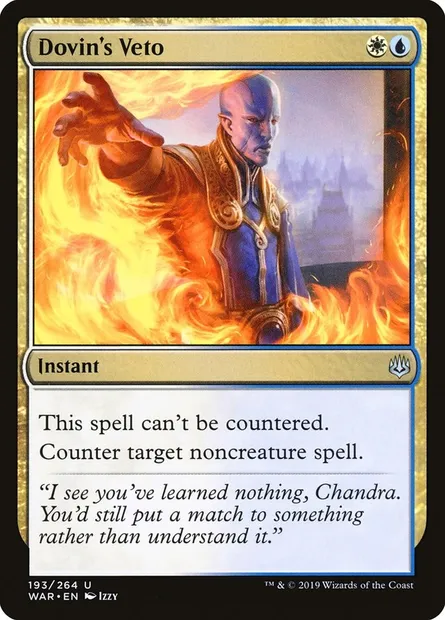 Dovin's Veto, Magic card WAR 193 — War of the Spark set
