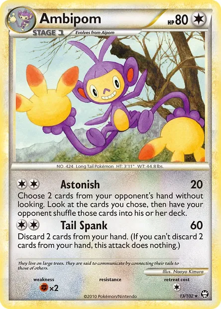 Ambipom, Pokémon card TM 13 — Triumphant set