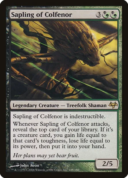 Sapling of Colfenor, Magic card EVE 128 — Eventide set