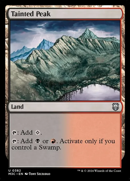 Tainted Peak, Magic card M3C 382 — Modern Horizons 3 Commander set
