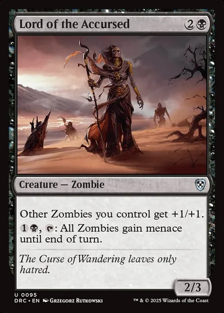 Lord of the Accursed, Magic card DRC 95 — Aetherdrift Commander set