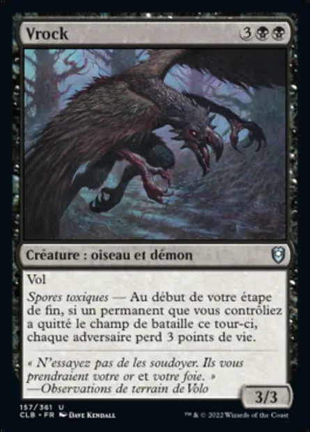 Vrock, carte Magic CLB 157 — extension Commander Légendes : la bataille de la Porte de Baldur
