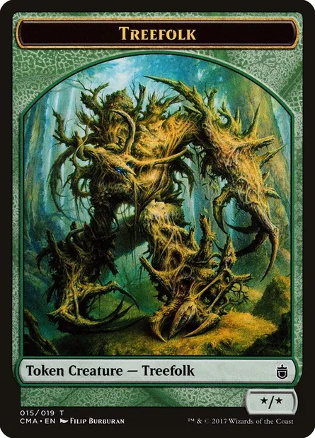 Treefolk, carte Magic TCMA 15 — extension Commander Anthology Tokens