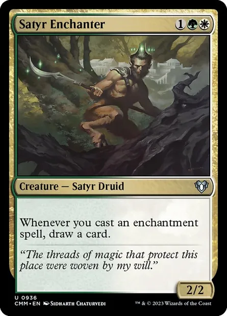 Satyr Enchanter, Magic card CMM 936 — Commander Masters set