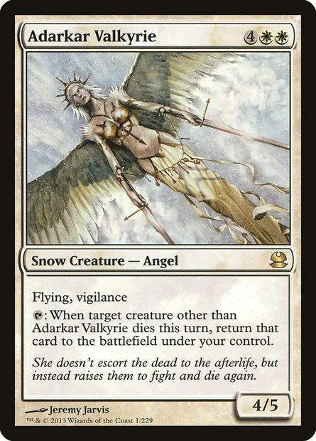 Valkyrie d'Adarkar, carte Magic MMA 1 — extension Modern Masters