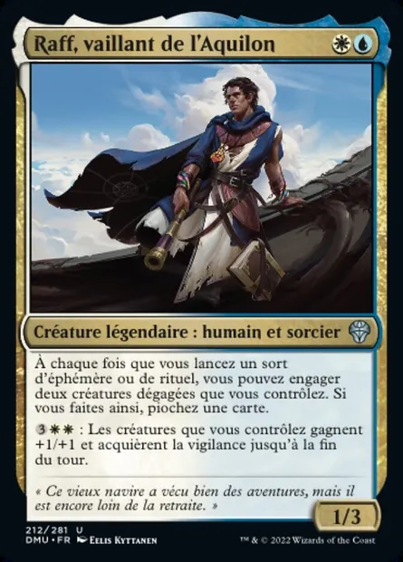 Raff, vaillant de l'Aquilon, carte Magic DMU 212 — extension Dominaria Uni