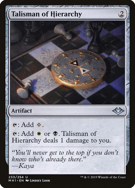 Talisman of Hierarchy, Magic card MH1 233 — Modern Horizons set