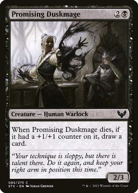 Promising Duskmage, Magic card STX 85 — Strixhaven: School of Mages set