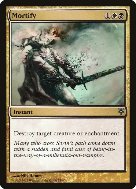 Mortification, carte Magic DDK 25 — extension Duel Decks: Sorin vs. Tibalt