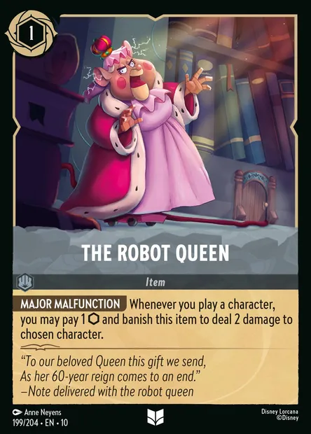 The Robot Queen, Disney Lorcana card CH10-199 — Whispers in the Well set