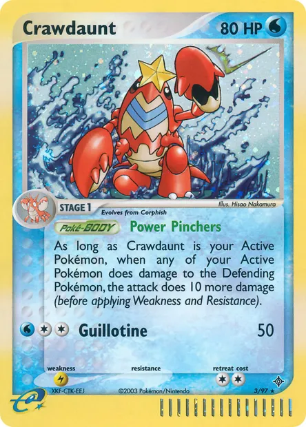 Crawdaunt, Pokémon card DR 3 — Dragon set
