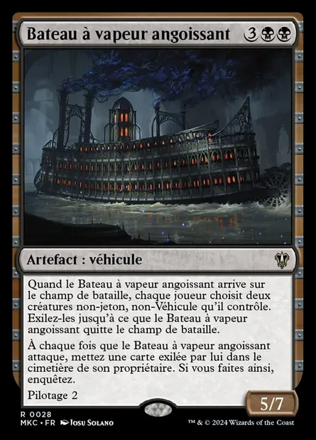 Bateau à vapeur angoissant, carte Magic MKC 28 — extension Murders at Karlov Manor Commander