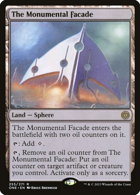 The Monumental Facade, Magic card ONE 255 — Phyrexia: All Will Be One set
