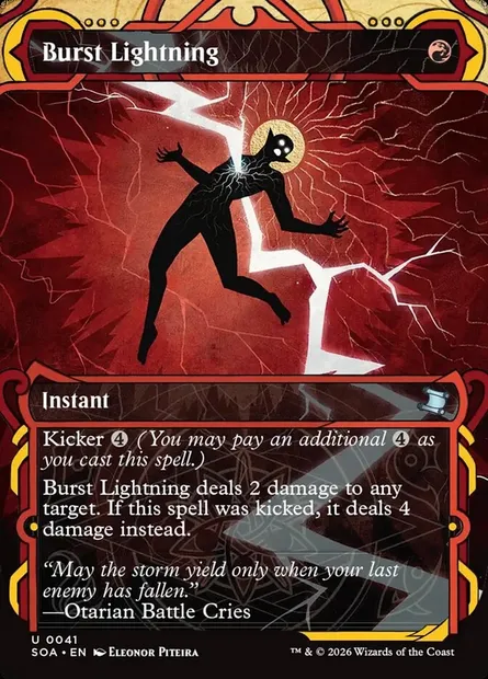 Burst Lightning, Magic card SOA 41 — Secrets of Strixhaven Mystical Archive set