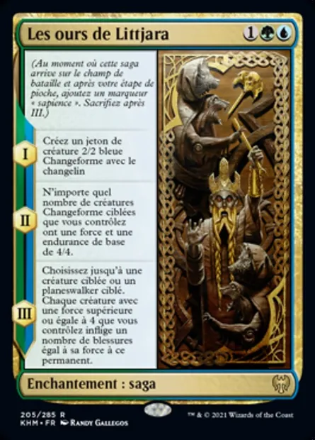 Les ours de Littjara, carte Magic KHM 205 — extension Kaldheim