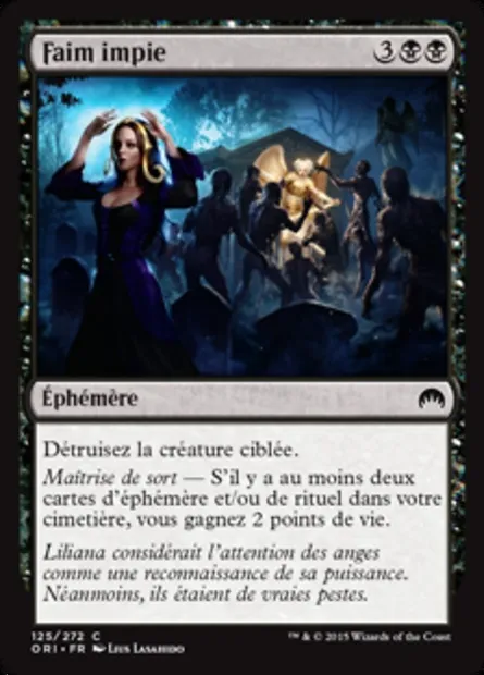 Faim impie, carte Magic ORI 125 — extension Magic Origines