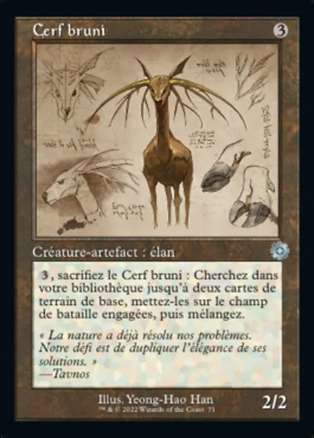 Cerf bruni, carte Magic BRR 71 — extension The Brothers' War Retro Artifacts